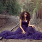 Reem Ahmed Instagram - I love purple 💜💐🌸 Photography @kareem_osman MUA @youmnaelshafeiy_makeupartist Dress @mimosa.eg Hairstylist @curledbym Stylist & art direction @merooabouzeid Production house @le_horus_agency_ Agency @kiwizdgt Retouch @md_.4production #purple #fashion #curlyhair #loveyourself #beyourself #actress #egypt #thisisegypt