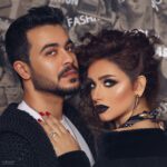 Reem Ahmed Instagram - #new_look #husbandandwife #makeupartist @marwaabazamakeupstudio #photographer @memo_photography #hairstylist @samehawadofficial #black #womeninblack #maninblack #photoshoot 😎