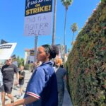 Regan Aliyah Instagram – day one of double strike. swipe for perfectly worded posts from community. 

art is a career & we’re tired of playing the starving artist. the post from @dsa_la said “we’re in a pivotal moment not just for workers in Hollywood, but for workers everywhere. If the bosses want a fight, we’ll give them a fight.” and i couldn’t agree more. 1% will profit insane amounts of money off our labor and threaten our livelihood when we ask for livable wages and basic rights. together, we are strong…strong enough to get to see the other side where things change for the better of the people. it doesn’t matter if you’re a non union actor/aspiring/eligible…this is a fight for all….for the future of our industries. 

& immense appreciation to all the WGA captains today!!
