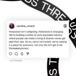 Regan Aliyah Instagram – day one of double strike. swipe for perfectly worded posts from community. 

art is a career & we’re tired of playing the starving artist. the post from @dsa_la said “we’re in a pivotal moment not just for workers in Hollywood, but for workers everywhere. If the bosses want a fight, we’ll give them a fight.” and i couldn’t agree more. 1% will profit insane amounts of money off our labor and threaten our livelihood when we ask for livable wages and basic rights. together, we are strong…strong enough to get to see the other side where things change for the better of the people. it doesn’t matter if you’re a non union actor/aspiring/eligible…this is a fight for all….for the future of our industries. 

& immense appreciation to all the WGA captains today!!