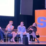Reign Edwards Instagram – Thank you @monlevla and @syracuseu for having me the other night! It was so great to speak with everyone and be reunited with my #OldDads cast!