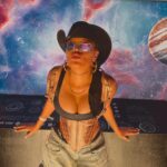 Reign Edwards Instagram - COACHELLAAAA w @celsiusofficial x @cldstyle at the Celsius Cosmic Desert Event🪐✨🔥. Thank you for having me✨✨. And yall already knoooow @hellotoshiko styled me😍 #Coachella #coachellastyle