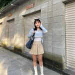 Reika Oozeki Instagram - . 盛れたくね⁉️⁉️ こういう服装も好きです‼️ あと昔から神社巡りも好きです‼️💫 あと広島の古着屋で巡り合った、 オールドコーチのバッグもオキニです💖 #私服