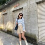 Reika Oozeki Instagram - . 盛れたくね⁉️⁉️ こういう服装も好きです‼️ あと昔から神社巡りも好きです‼️💫 あと広島の古着屋で巡り合った、 オールドコーチのバッグもオキニです💖 #私服