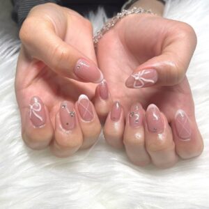 Reina Fujie Instagram - ♥
new nail💅
きょんにお任せしました🎀😊

いつもありがとうー！

@kyonsta_07 

#ネイル #ネイルデザイン #ガーリーネイル
