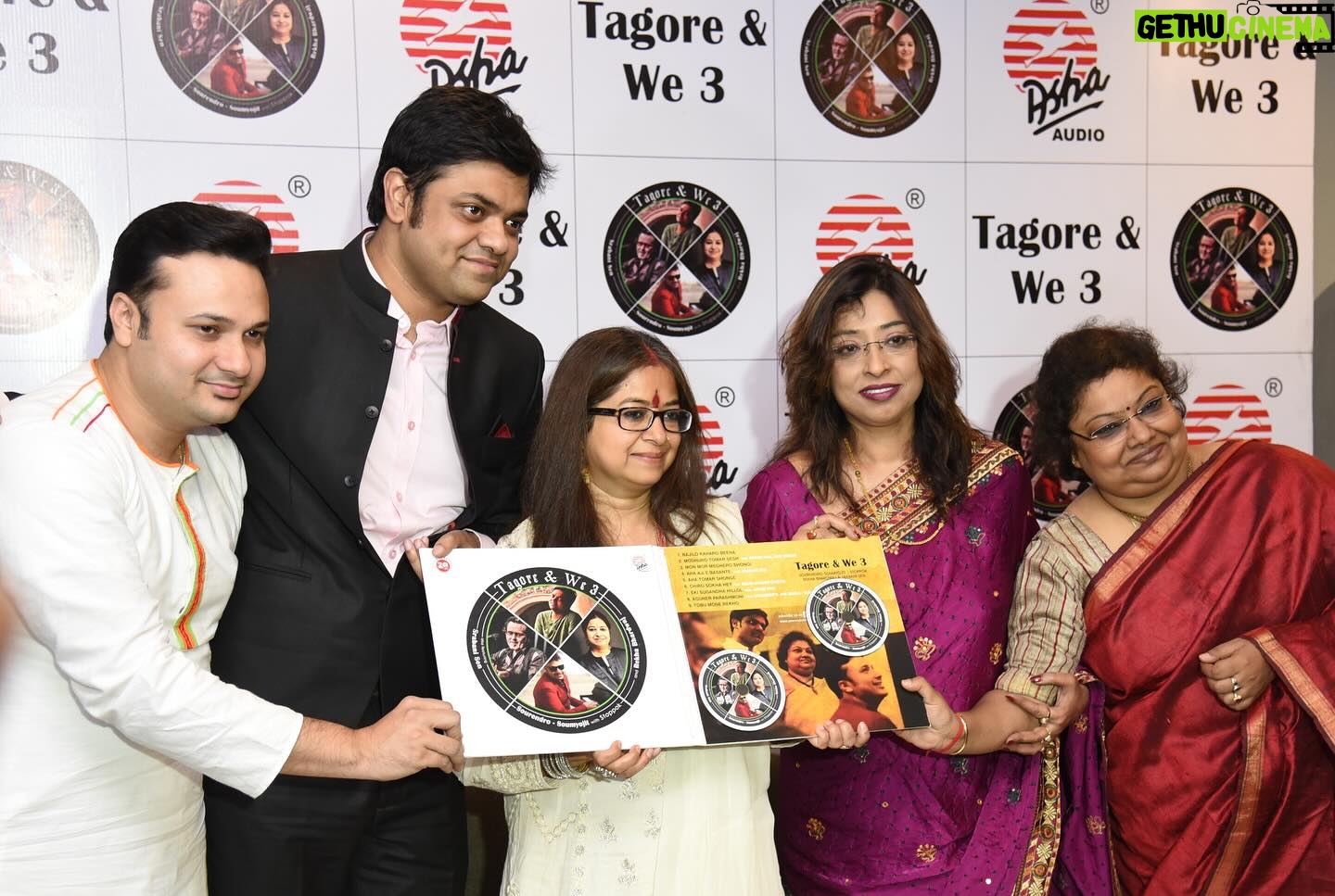Rekha Bhardwaj Instagram - 8 years have danced by like a fleeting leap year, celebrating the soulful melodies of Tagore & we 3. Though time flies, the memories linger, each note a gentle reminder of the joy we shared. Mahua di’s absence is felt, yet her spirit resonates, smiling upon us from afar. It’s been lovely to be part of this musical journey with the incomparable #srabonisen Sraboni Sen, whose Rabindra Sangeet inspires and captivates, and with Sourendro Soumyojit @sourendrosoumyojit @sd_sings @sourendromullick , a duo of unparalleled talent and my personal favorite. Here’s to the music that binds us and the memories that endure. #rekhabhardwaj #tagore&we3 #sourendrosoumyojit