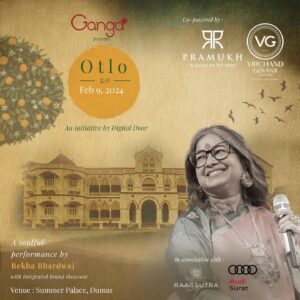 Rekha Bhardwaj Instagram - Join us for a mesmerizing evening at Otlo 3.0 where soulful melodies and fashion take center stage. 

Featuring the esteemed @rekha_bhardwaj this event promises a delightful blend of music and fashion that will captivate your senses. Mark your calendars for February 9, 2024 at 07:00 PM at Summer Palace, Dumas, Surat. 

Grab your tickets now! 

LINK IN BIO 📣

In association with @gangafashions @pramukhgroup @vg_jewellers @raagsutra @audisurat 

Venue : @summerpalacedumas 

9th February’24 : 07:00 pm onwards. 

#otlo #otlothebaithak #otlobydigitaldoor #rekhabhardwaj #eventsinsurat #brandstrategy #digitaldoorsurat #summerpalacesurat #gangafashions #raagsutrasurat #audi #audisurat #pramukh #virchandgovanjijewellers