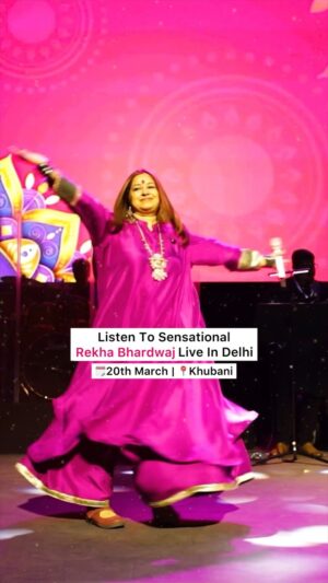 Rekha Bhardwaj Instagram - #EventAlert - Experience the sensational Rekha Bhardwaj as she graces the stage with enchanting melodies at Khubani’s Sufi Night 🎵🍸
Let the soulful tunes transport you to realms of serenity and bliss. Don’t miss out on this unforgettable musical experience! ✨

🗓️20th March | Wednesday 
📞For Reservations:  91 8069168800
📍Khubani
🌍 Andaz Hotel, Aero City

Follow @whatshappening365 for more updates ▪️▪️▪️