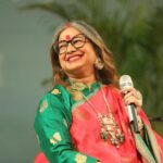 Rekha Bhardwaj Instagram - Celestial love with Gulaabi Sardi enfolded the evening of Jashn-E- Rekhta beautifully, we thank everyone for the memories. @jashnerekhtaofficial @vishalrbhardwaj #jashnerekhta #delhi #liveperformance #mehfil