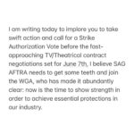 Renée Felice Smith Instagram - 📣📣📣📣📣📣📣📣📣 calling all @sagaftra members! THE TIME IS NOW! I implore you to write a letter in support of a strike authorization vote ASAP! Let’s not forget, they represent US. So, make your voice heard. Share this post! E-mail your letter to: governance@sagaftra.org serena.kung@sagaftra.org ATTN: ALL National Board Members and Officers: The working people of our industry greatly outnumber the studio executives. If we stand together against their corporate greed, we will win. 👊👊👊 National Board members: @seanastin @thejenniferbeals @sharibelafonte @nitashabhambree @mitchellbobrow @rodgerbrandon5 @yvettenicolebrown @actvocate @joannacassidyofficial @hicusick_ig @jessicamedinaactress @njduerr @dylanabby @haleisner @debbieevansstunts @francesfisher @nancyflanagan_ @ilyssafradin @androidegarcia @bradgarrett @supererniegram @stephenmckinleyhenderson @dulehill @thedavidjolliffe @phoebejonasnyc @mike_kraycik @rosedianeladd @xojodilong @melmackactingstudio @camrynmanheim @marymcdonaldinc @jmelen77 @matthewmodine @billfromboston @esai_morales @dannavarromusic @rosie @ron.ostrow @theebillyporter @lindapnyc @thesherylleeralph @michaelrapaport @albinokid1026 @patriciaheaton @courtneyrioux @iamrobschneider @sharonstone @towandaunderdue @lisaannwalter @olgabluesbabe @officialfrandrescher @benwhitehair