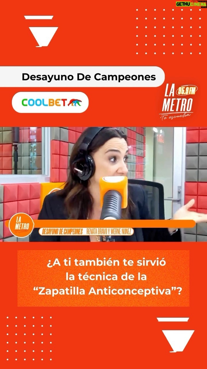 Renata Bravo Instagram - En el #DesayunoDeCampeones Renata Bravo nos contó la técnica de la “Zapatilla Anticonceptiva” que utilizó durante su adolescencia. Lunes a viernes a las 8 AM el matinal más nutritivo de la radiofonía chilena #DesayunoDeCampeones por la 95.9 y lametrofm.cl #LaMetro #MeVoyALaMetro