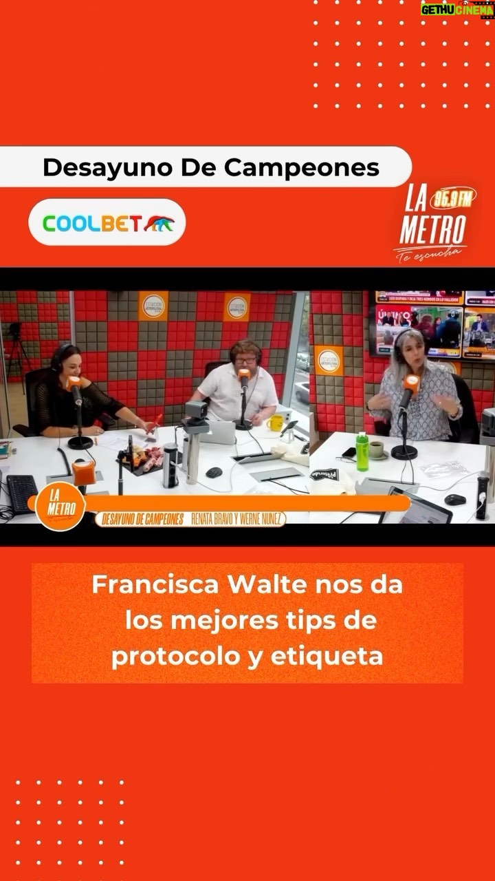Renata Bravo Instagram - En el #DesayunoDeCampeones de hoy Werne y Renata le pidieron a la experta en protocolo y etiqueta ππ» @fwalteprotocolo recomendaciones para enfrentar con Γ©xito una cena importante ππ»ββοΈ #protocolo #etiqueta #cena #lametro #mevoyalametro