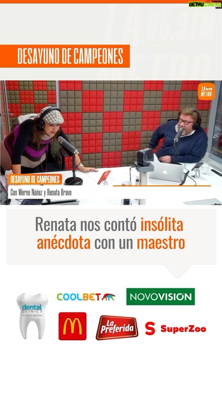 Renata Bravo Instagram - Esta mañana en el #DesayunoDeCampeones 🍳🍎 @renata_bravo_ nos sacó carcajadas con esta insólita anécdota sobre un maestro que la ayudaba con el quincho de su casa 😂 ¿Te ha pasado algo similar? 🛠️🏡 #Anécdota #Maestro #LaMetro #MeVoyALaMetro