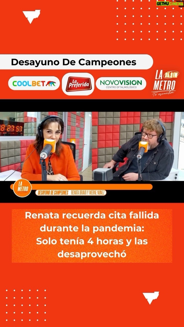 Renata Bravo - 1.5K Likes - Esta mañana en el #DesayunoDeCampeones 🍳🥣 @renata_bravo_ nos sacó carcajadas con esta anécdota sobre una cita fallida que tuvo durante la pandemia 😂
¿Y tú, tuviste alguna experiencia similar en tiempos de cuarentena? Cuéntanos 💬
#CitaFallida #Pandemia #LaMetro #MeVoyALaMetro