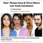 Renata Vaca Instagram - I want to play a game🩸¡AHHHHHHHH! Emocionada y agradecida de más 🥹 #Saw #Jigsaw ✨ @saw