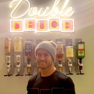 Renee Michelle Instagram - Surprised the hubs with Double Deuce for his bar. He’s a happy man. If you know, you know. 😆 @jamesmcurtin 💋❤️

#doubledeuce #roadhouse #iykyk #happyhusband #surprise #smiles #hubby