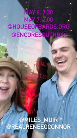 Renee O'Connor Instagram - ALL THEATRE, ALL WEEKEND LONG, in San Pedro
A Midsummer Nights Dream @houseofbardstheatreco 
Drowsy Chaperone
@encoresouthbay