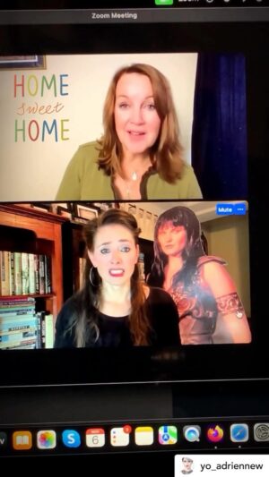 Renee O'Connor Instagram - Hey friends! Check out @yo_adriennew and her shenanigans!
I’m excited to see @reallucylawless soon in Los Angeles @creationent when the band gets back together again.
And please don’t miss Steve Sears as Trunchbull next weekend in @encoresouthbay production of Matilda which I am directing now. Steve performs on specific shows so check with him @fsuwriter 
All the cast hits this moving story out of the park so you can’t go wrong seeing any performance. 🏆