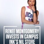 Renee Montgomery Instagram - I’m choosing my Top Pick for this years #MarchMadness.. I’m super excited to join the top seeded @campus.ink team and become an investor! Because of their athlete focused mindset, @nil.store___ has already paid out $1 million to athletes and that number is rapidly growing during #MerchMadness. I just dropped some🔥#UCONN gear on the site.. From Athlete to C Suite.. Success is a mindset‼️ #BleedBlue