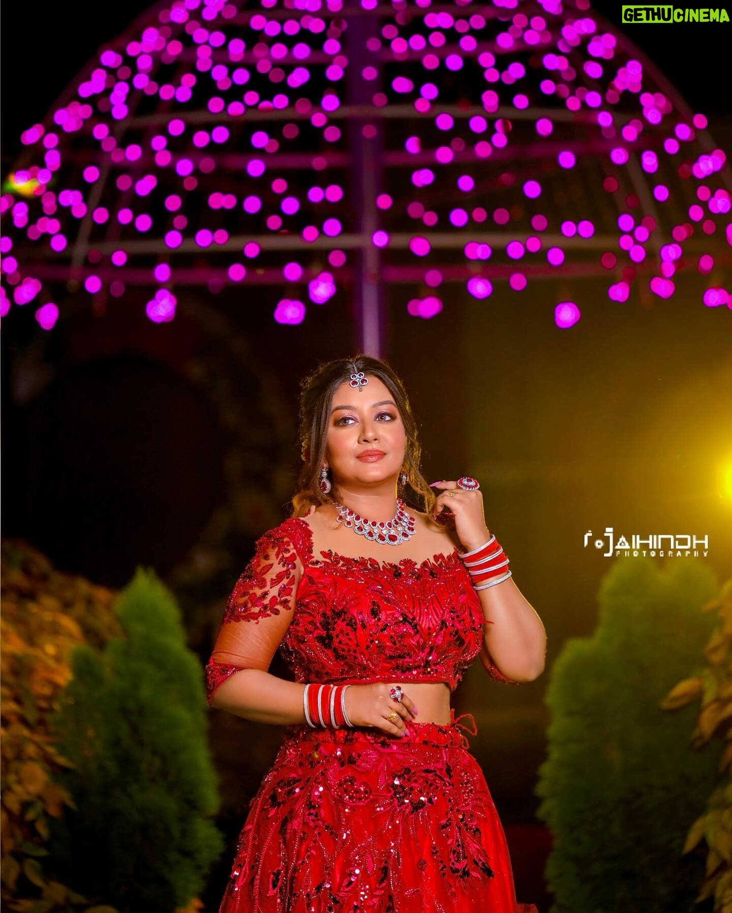 Rhema Ashok Instagram - Entering the “soft girl” era. Anything that isn’t for me and/or disturbs my peace, has to go 🦋🌺 Mua: @ramya_muah Wearing: @frontiers_fashion_lounge Jewellery: @vinodevbridaljewellery Dop: @jaihindh_photography Location: @iconiicfilmcity