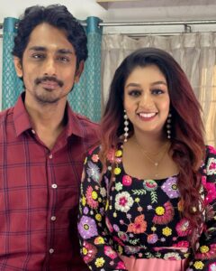 Rhema Ashok Instagram - Nice meeting you sir @worldofsiddharth ♥️🤌🏻 Best wishes for “CHITHHA” movie! Waiting to watch the movie and experience an emotional thriller!! 🫶🏻 #chittha #moviepromotion #sidharth #tamilcinema