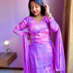 Rhema Ashok Instagram – கள்வரே! 🌸🦋

Wearing: @_vastiram_