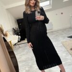 Rhian Sugden Instagram – Out out! 🖤 (well, until 10pm). 

Dress: @reiss 
Studio: @chelseehealey @the_studiocc