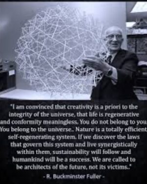 Rhona Mitra Instagram - It is now highly feasible to take care of everybody on Earth at a higher standard of living than any have ever known. It no longer has to be you or me. Selfishness is unnecessary. War is obsolete. It is a matter of converting the high technology from weaponry to livingry.”
- R. Buckminster Fuller

@thelastarkorphanage 

#rewildrememberrehabilitate 

#sacredgeometry #weaponryintolivingry 
#painintopurpose #soldiersofsymbiosis @buckyfullerinst