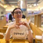 Rie Tomosaka Instagram - ⁡ アニョハセヨTシャツ🇰🇷 韓国で着れて嬉しい😆 @komakixx