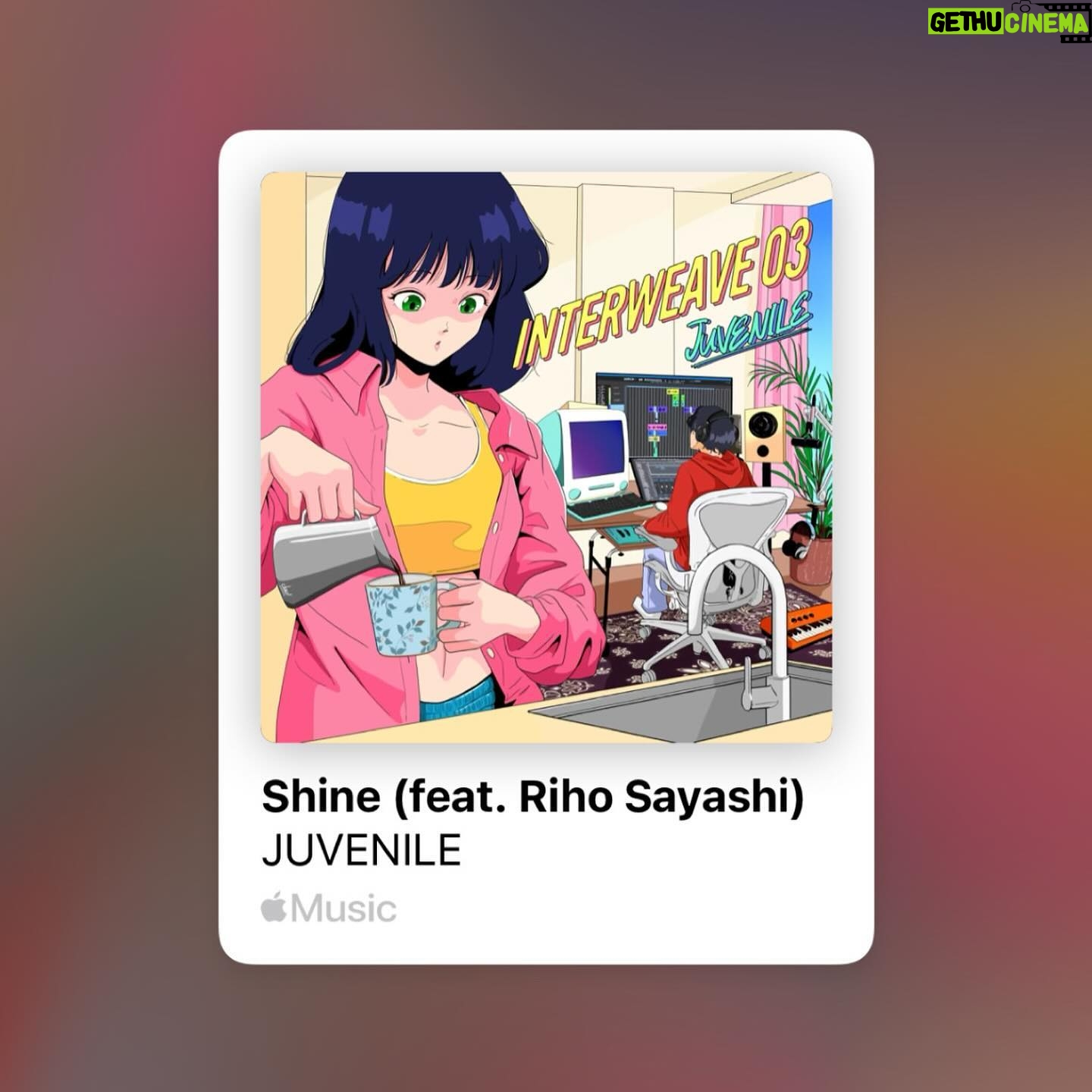 Riho Sayashi Instagram - JUVENILE/ SHINE feat.鞘師里保(from INTERWEAVE 03) Music by JUVENILE @juveniletalkbox Lyrics by ASOBOiSM @asobo_ism feat.で参加させていただきました。 歌詞もじっくり聴いて読んでみて。 呼んでくださったJUVENILEさん、 ASOBOiSMさんのお二人と共に とても楽しい制作期間でした^ ^🌟