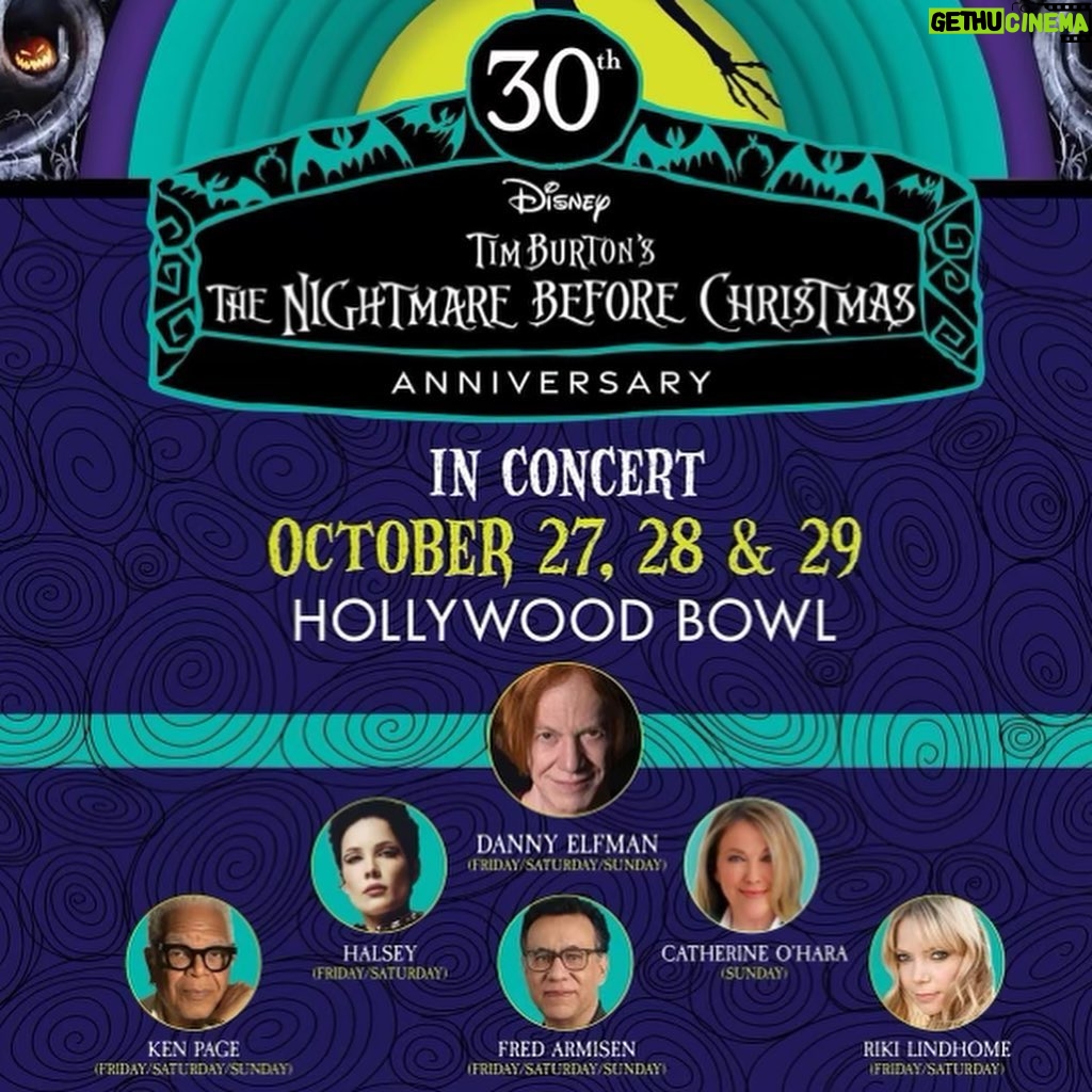 Riki Lindhome Instagram - I canβt believe I get to do this π ππ @hollywoodbowl @dannyelfman @sordociego @iamhalsey #catherineohara #kenpage #nightmarebeforechristmas