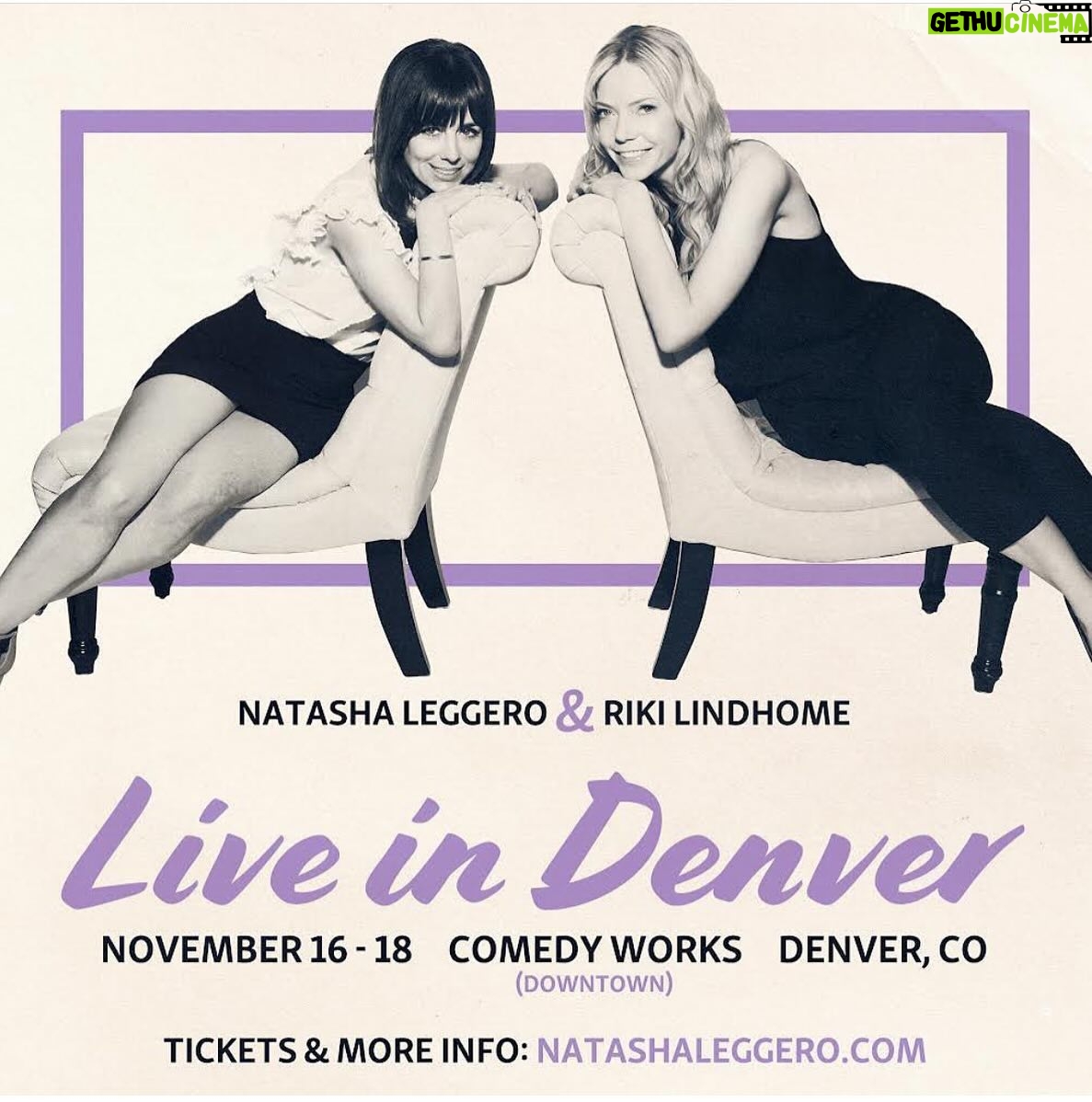 Riki Lindhome Instagram - So excited @natashaleggero @comedyworksdenver 😆🥂
