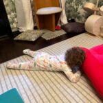 Riki Lindhome Instagram – Playing hide and go seek. Not sure he totally understands “hiding” yet 😂