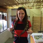 Riki Lindhome Instagram – Brunette. South Africa. Snake. And as always, the pinnacle of fashion. @aaronpaul @streatclark #lasthouseontheleft #tbt