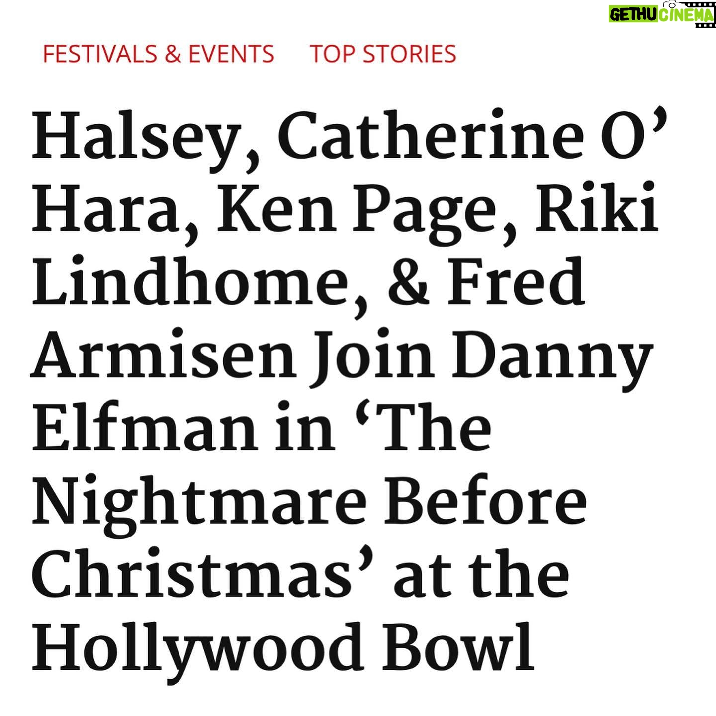 Riki Lindhome Instagram - I canβt believe I get to do this π ππ @hollywoodbowl @dannyelfman @sordociego @iamhalsey #catherineohara #kenpage #nightmarebeforechristmas