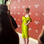 Riki Lindhome Instagram – Candy Cane Lane premiere. It was so much fun to get dressed up and go out. 

Stylist: @godarrylgo
Makeup: @veronicasinclair 
Hair: @loganjaxxson 
Dress: @mejeannecoture 
Ring: @elisheva.and.constance 
Earrings: @judithleiberny 
Shoes: @ysl 

#CandyCaneLane comes out this Friday on Amazon. I hope you guys watch it!