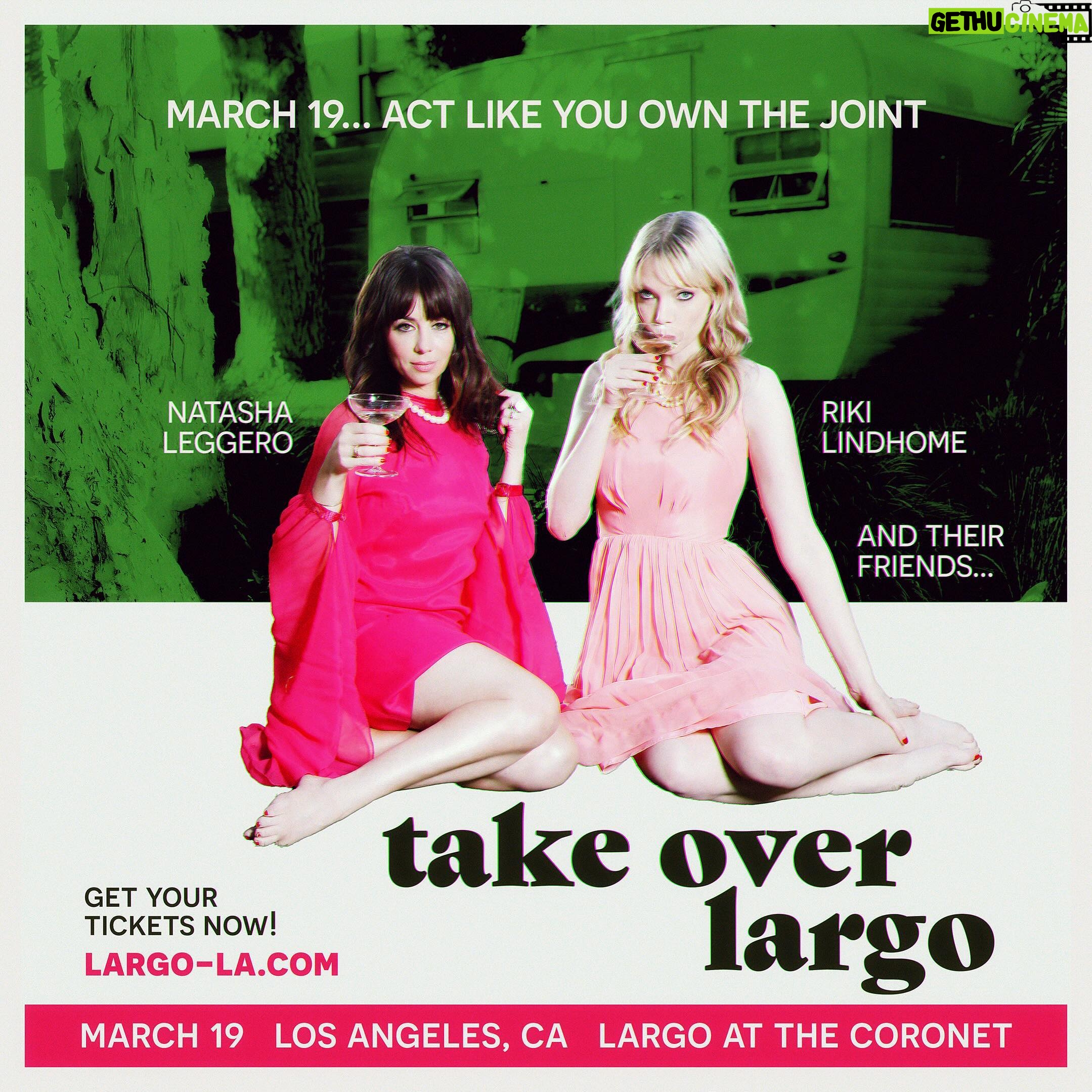 Riki Lindhome Instagram - March 19th at @largolosangeles 🥂
