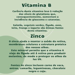Rita Andrade Instagram - Visão & Nutrição 

Os alimentos têm o poder de nos dar ou tirar saúde. Nem sempre pensamos na saúde no prato 🥗, na importância e impacto dos nutrientes que ingerimos e nos podem (mesmo!) proteger contra, por exemplo, a degeneração da visão.

Sempre ouvimos dizer que a cenoura faz os olhos bonitos.. e faz de facto muito bem aos olhos, mas bonitos são todos 😅

Neste post quis mostrar que há alimentos e suplementos que são excelentes para a saúde ocular mas não posso deixar de lembrar que cada prato pode ser funcional e dar-nos SAÚDE no geral. ❤️

Em Portugal estima-se que 5% da população sofre de glaucoma (a principal causa de cegueira). Vamos lá fazer pequenas mudanças para grandes resultados e ver 👀 bem se temos os nutrientes necessários no prato 🤗

Para um plano alimentar personalizado pode marcar a sua consulta de nutrição funcional através do 911556990 na clínica MindEat (presencial ou online) ou marcar através da nossa agenda do site www.mindeat.pt👩🏼‍⚕️

PS: O olho da fotografia fui eu que fiz… 😅 #meufilhomeuamor