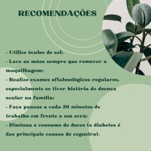 Rita Andrade Instagram - Visão & Nutrição 

Os alimentos têm o poder de nos dar ou tirar saúde. Nem sempre pensamos na saúde no prato 🥗, na importância e impacto dos nutrientes que ingerimos e nos podem (mesmo!) proteger contra, por exemplo, a degeneração da visão.

Sempre ouvimos dizer que a cenoura faz os olhos bonitos.. e faz de facto muito bem aos olhos, mas bonitos são todos 😅

Neste post quis mostrar que há alimentos e suplementos que são excelentes para a saúde ocular mas não posso deixar de lembrar que cada prato pode ser funcional e dar-nos SAÚDE no geral. ❤️

Em Portugal estima-se que 5% da população sofre de glaucoma (a principal causa de cegueira). Vamos lá fazer pequenas mudanças para grandes resultados e ver 👀 bem se temos os nutrientes necessários no prato 🤗

Para um plano alimentar personalizado pode marcar a sua consulta de nutrição funcional através do 911556990 na clínica MindEat (presencial ou online) ou marcar através da nossa agenda do site www.mindeat.pt👩🏼‍⚕️

PS: O olho da fotografia fui eu que fiz… 😅 #meufilhomeuamor