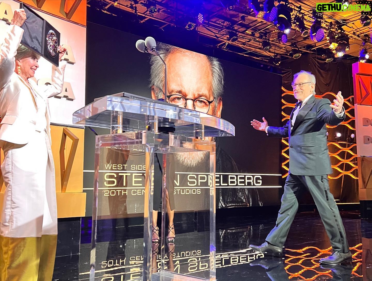 Rita Moreno Instagram - What a great night at the DGA Awards honoring my genius friend, Steven Spielberg with the DGA Medallion… Such love in the room.