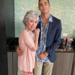 Rita Moreno Instagram - So, who knew that adorable tiny little fellow 25 years ago would become this gorgeous specimen who makes Grammie's heart go kaboom. Happy birthday, beloved @justinfish26 Love, Grammie