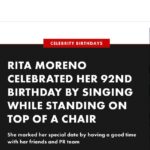 Rita Moreno Instagram - Who would have thought little Rosita from Humacao, Puerto Rico would be making headlines on her 92nd Birthday...I surely didn't!! Thank you everyone who helped make not only the past year but every year memorable. Here's to the best one yet!!