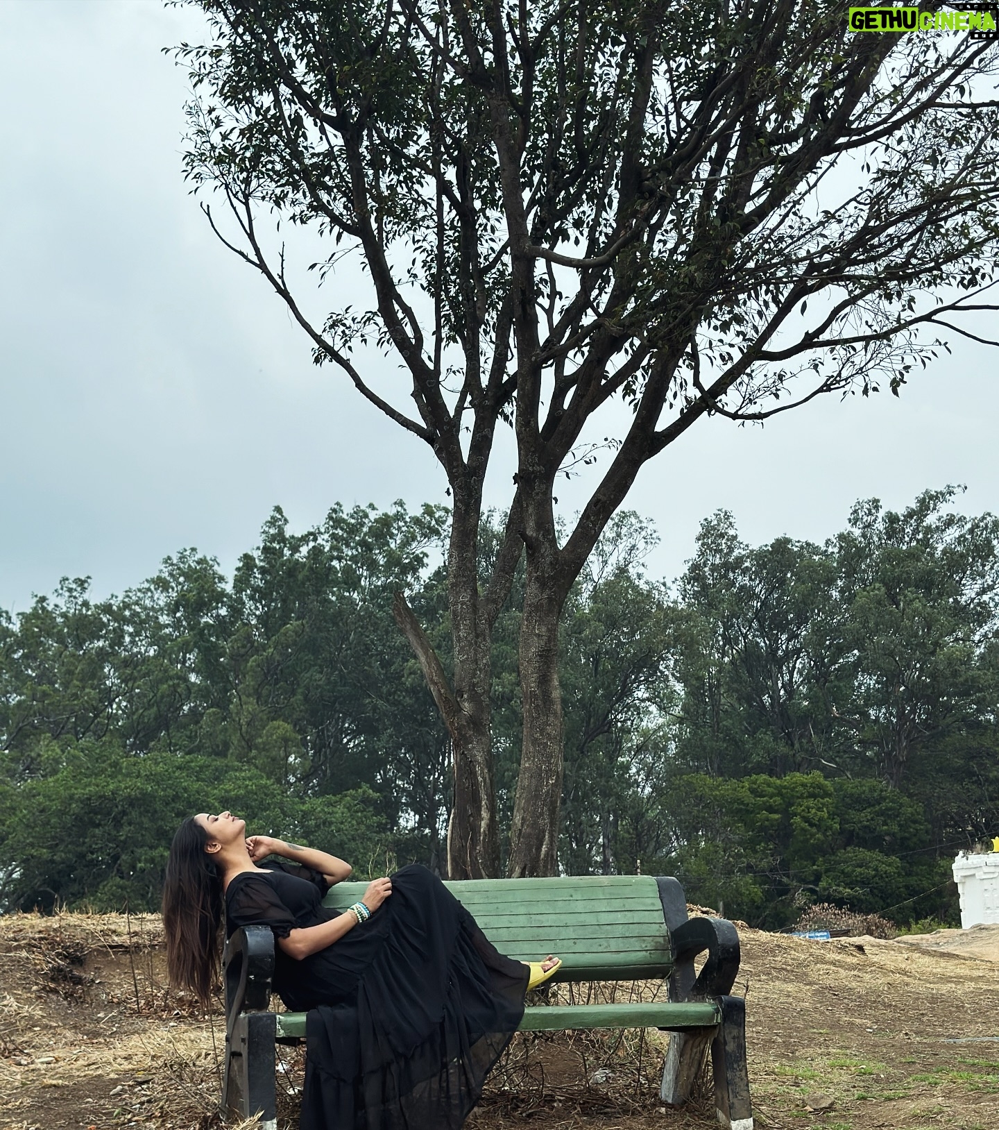 Riya Vishwanathan Instagram - 🖤 . . . #black #selflove #nature #favsong #vacation #nandhihills #riyavishwanathan