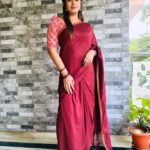 Riya Vishwanathan Instagram - Festive season with @sdduniqueboutique_97 . . . #sareelover #loveforsaree #sandakozhi #zeetamil #maha #riyavishwanathan