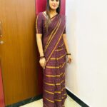Riya Vishwanathan Instagram - From the set of #sandakozhi @zeetamizh . . Saree @march8collection Blouse stitching @saleemakamal . . . #post #picoftheday #saree #sareelove #sandakozhi #zeetamil #maha #riyavishwanathan
