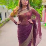 Riya Vishwanathan Instagram - ❤️ . . Saree @sdduniqueboutique_97 . . #reels #reelsinstagram #reelsvideo #reelitfeelit #sareelover #favorite #brown #maha #sandakozhi #zeetamil
