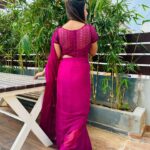 Riya Vishwanathan Instagram - Loving myself after a long time 🫶🏻 In love with the work of the blouse @saleemakamal . . Saree @march8collection Blouse @saleemakamal Locay @rajkamalshootinghouse . . #post #pic #picoftheday #ootd #saree #shoot #shootday #maha #zeetamil #sandakozhi #riyavishwanathan