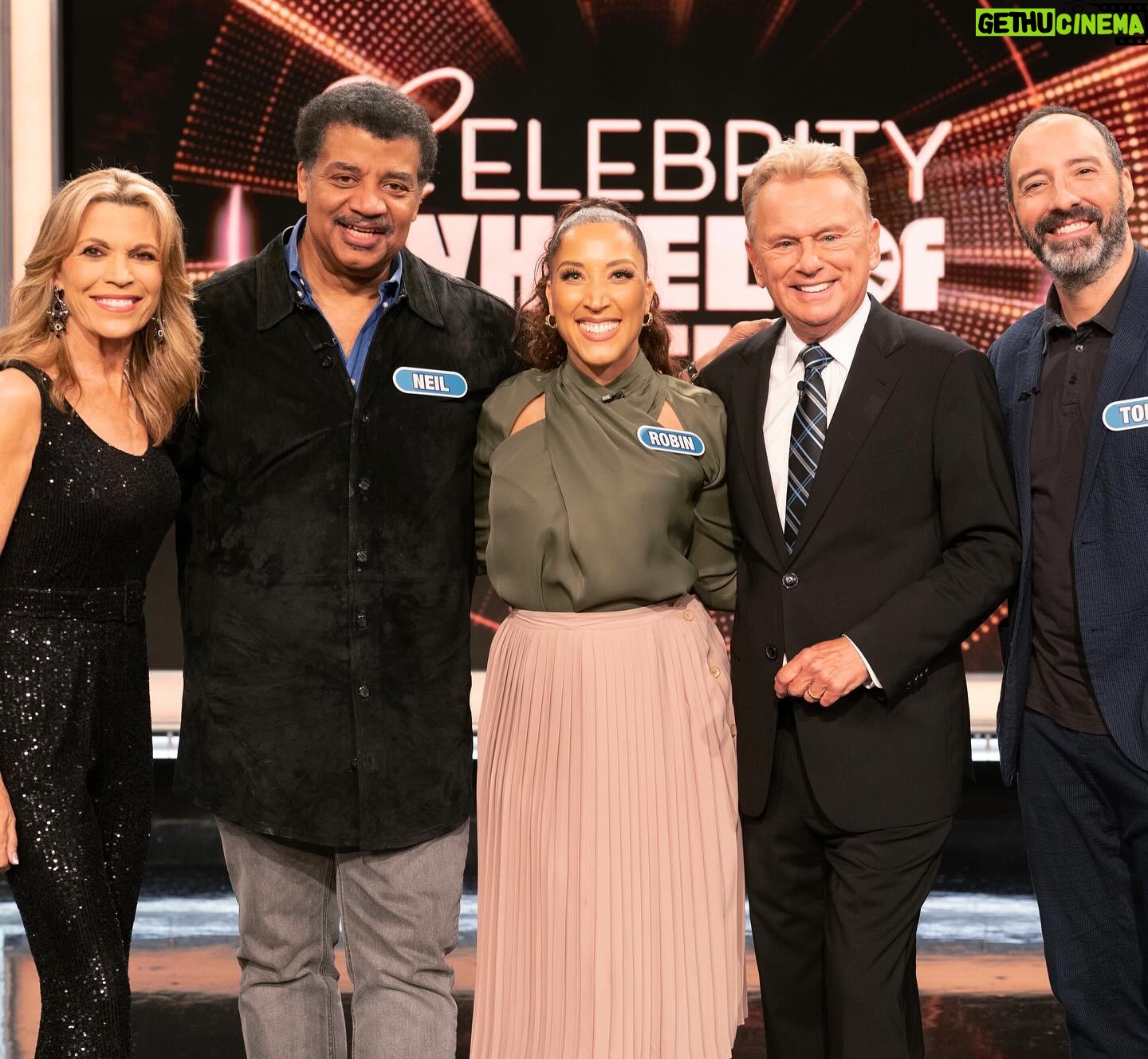 Robin Thede Instagram - I’m playing Celebrity Wheel of Fortune tonight and it’s Pat Sajak’s last episode of celebrity wheel ever! 😢 It’s not my fault! I didn’t make him retire!… or did I? Tune in tonight at 8pm to find out and see me play for an amazing charity @girlsinc! Shoutout to my amazing game mates @neildegrassetyson @mrtonyhale!