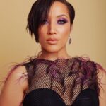 Robin Thede Instagram - Host with the most (feathers)! Thank you to @aurorajames and @emmagrede for inviting me to emcee the incredible @15percentpledge Gala last night! Honored to be a small part of such an epic evening. If you can, please consider supporting this fantastic organization! Styling: @bryonjavar 👗 @hanifaofficial 💎 @kallatijewelry 💇🏽‍♀️ @larryjarahsims 💄 @jennbennettmakeup 📸 @tyrenredd