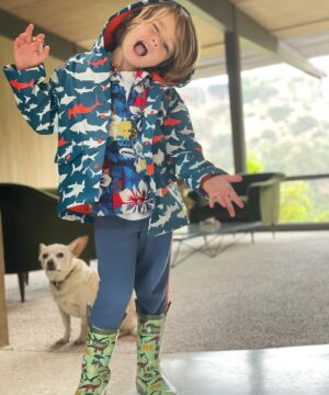 Robin Tunney Instagram - I’m afraid Oscar may have inherited my less than stellar sense of style.